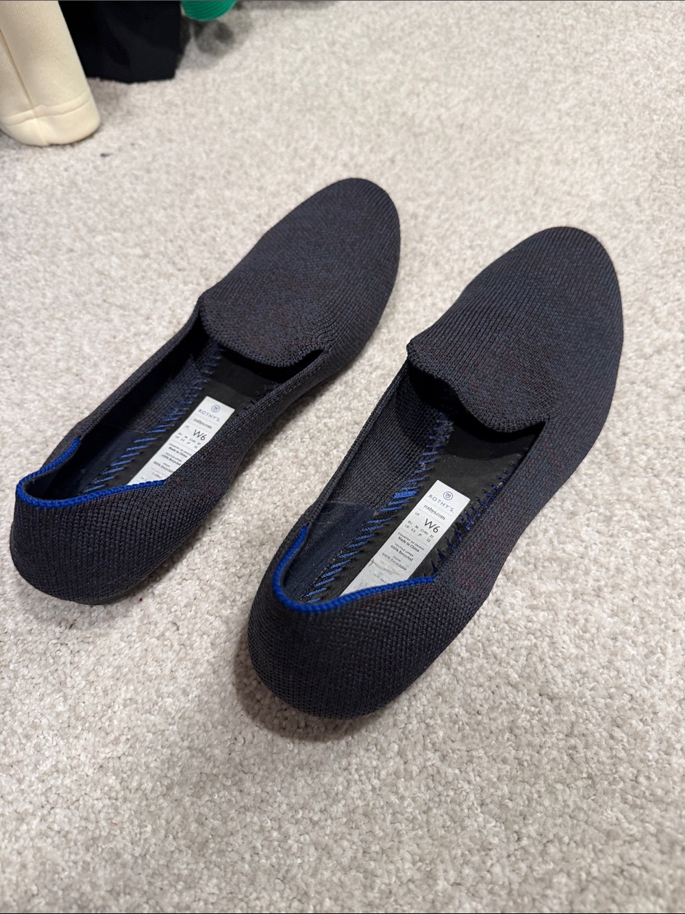Rothy's Navy Heather Loafers with 2 inserts